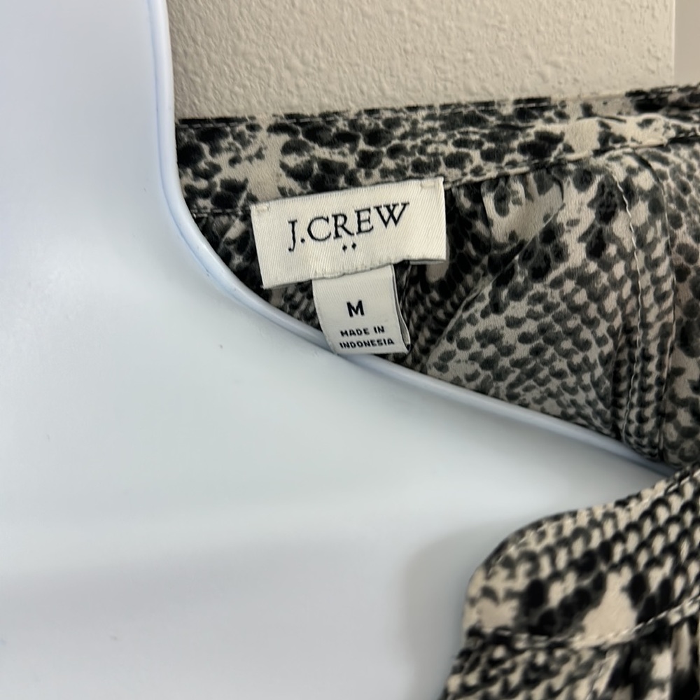 JCrew Python Puff Sleeve Blouse - Picture 2 of 5